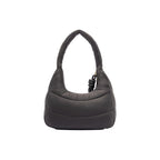 Padded Nylon Medium Heart Logo Top Zip Handbag