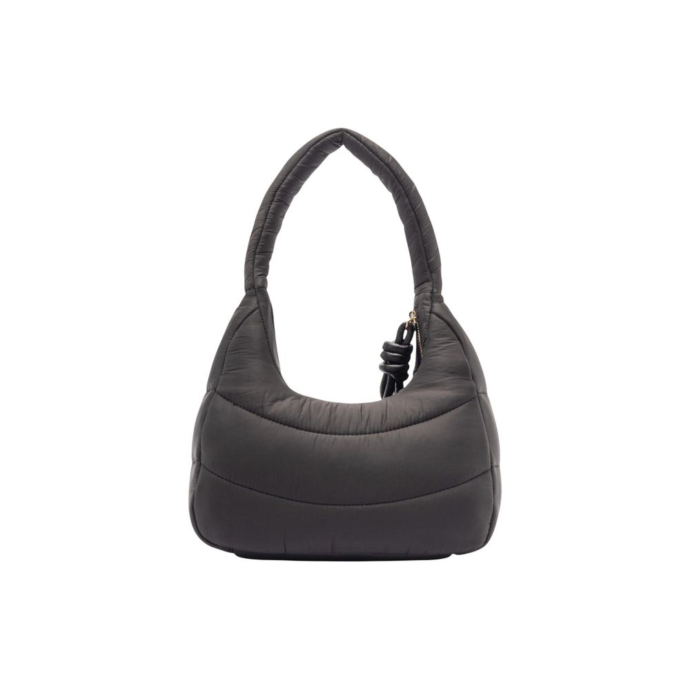 Padded Nylon Medium Heart Logo Top Zip Handbag