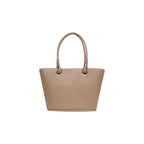 Large Polyurethane Handbag With Braided Handles