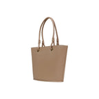 Large Polyurethane Handbag With Braided Handles
