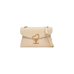 Medium Faux Leather Handbag with Gold Heart Detail