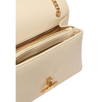 Medium Faux Leather Handbag with Gold Heart Detail