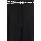Black Triacetate Casual Pants
