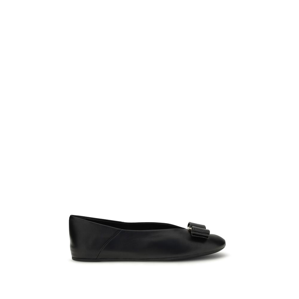 Calf Leather Vara Bow Ballet Flats