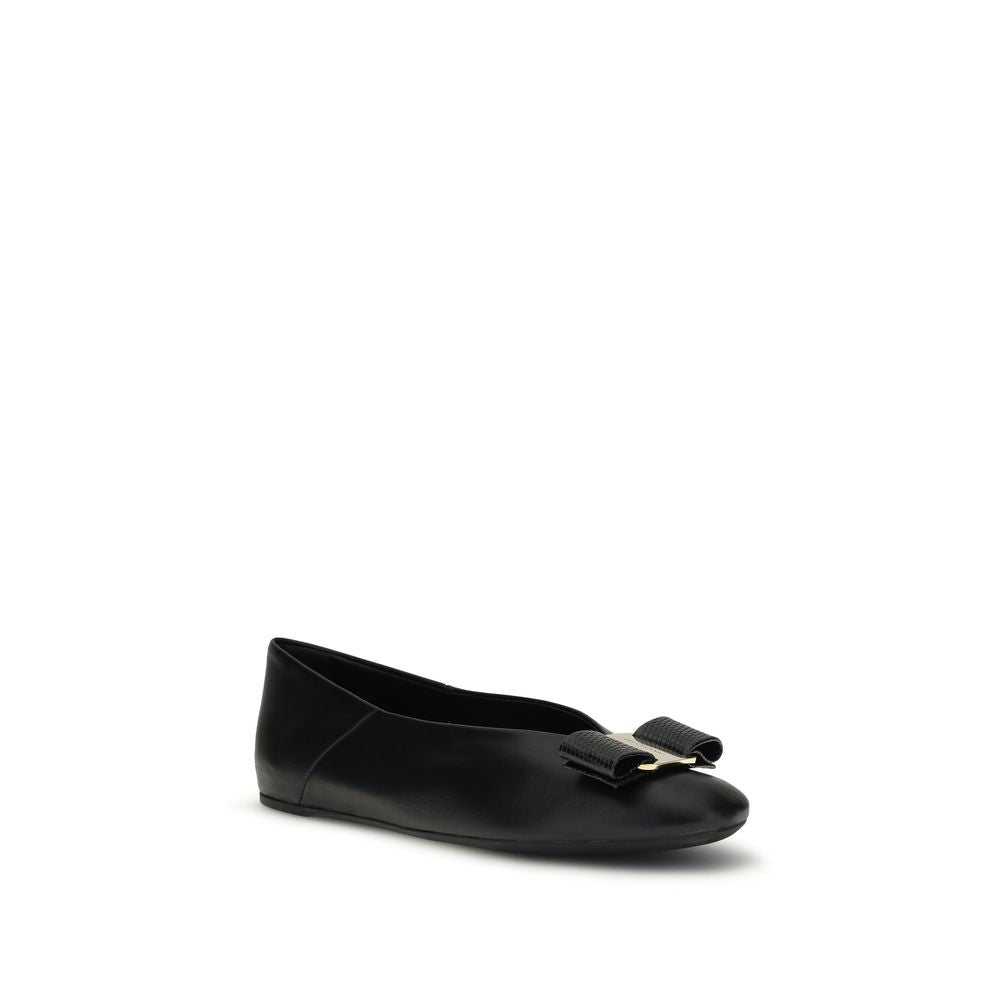 Calf Leather Vara Bow Ballet Flats