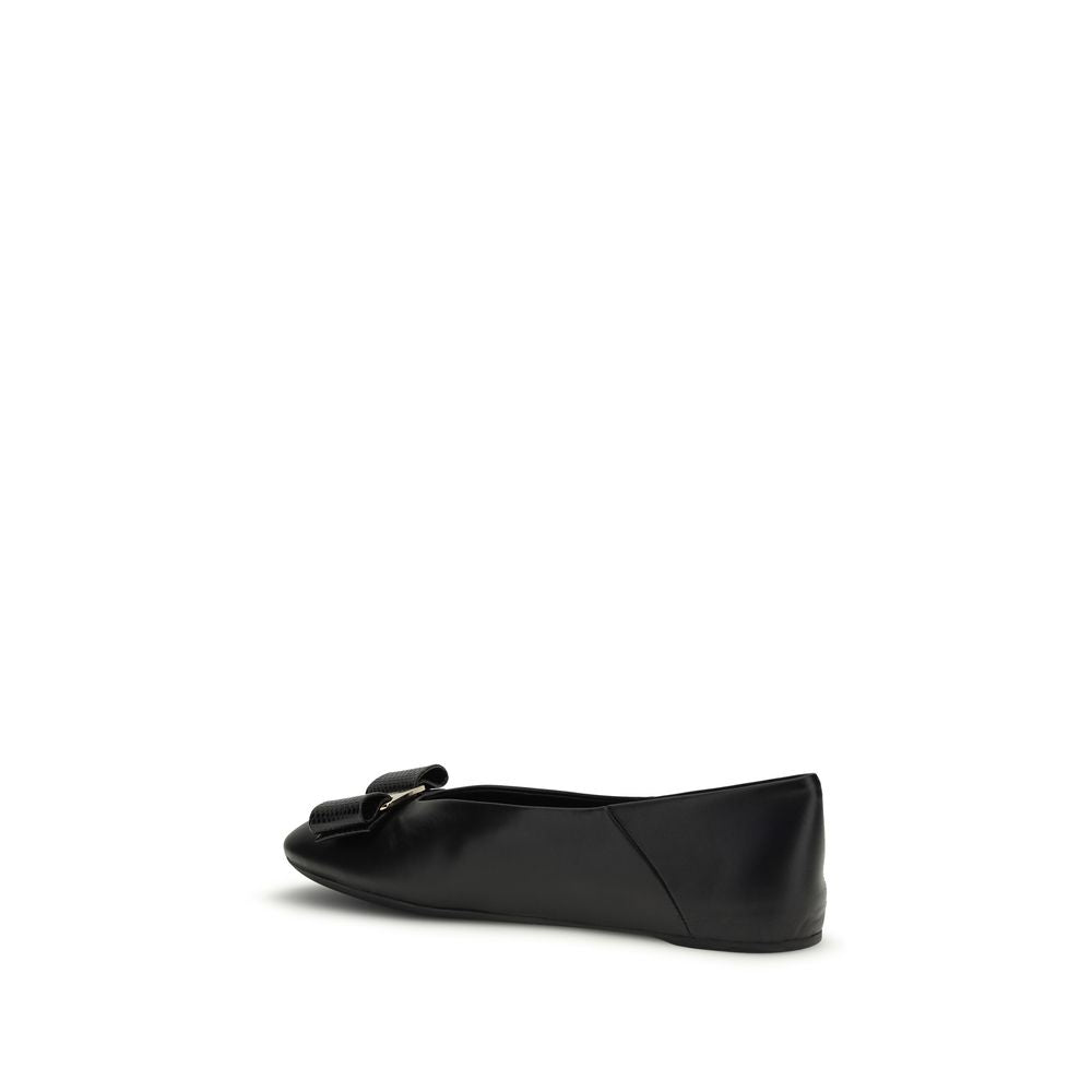 Calf Leather Vara Bow Ballet Flats