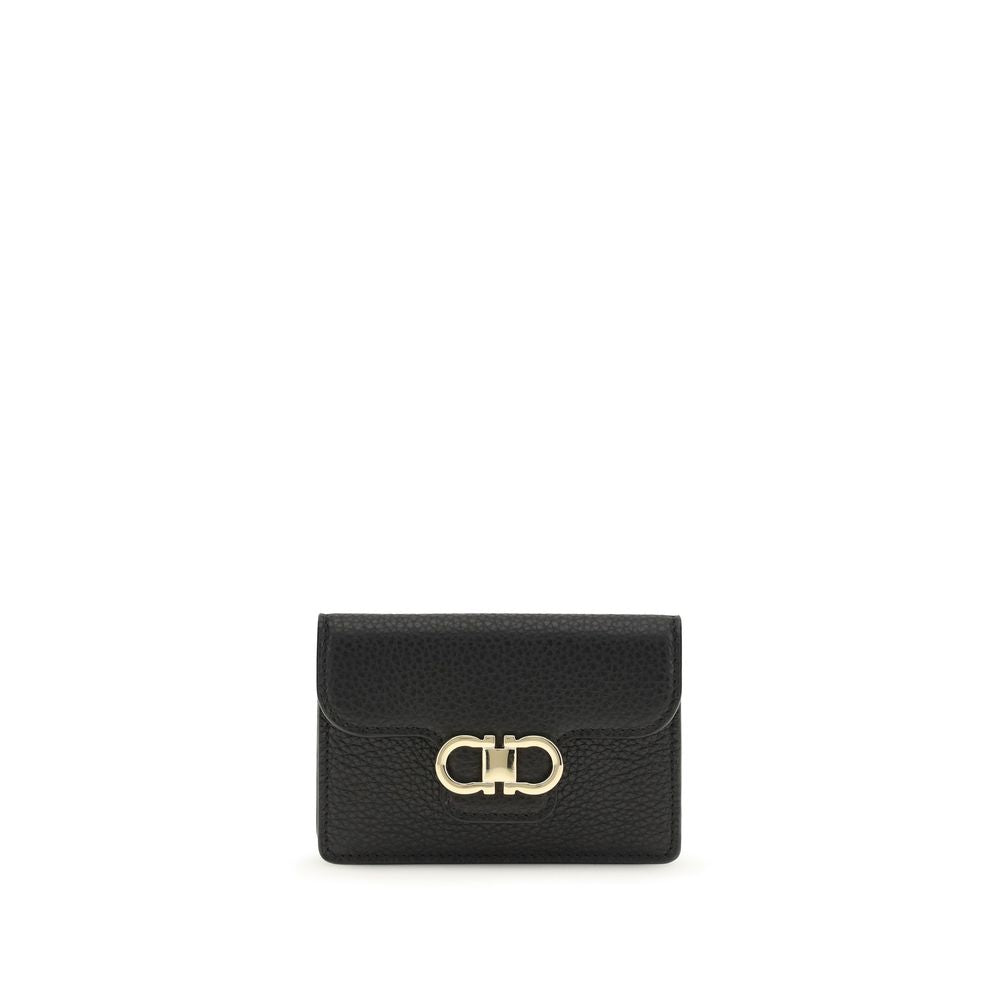 Hammered Calfskin Gancini Keyring Wallet