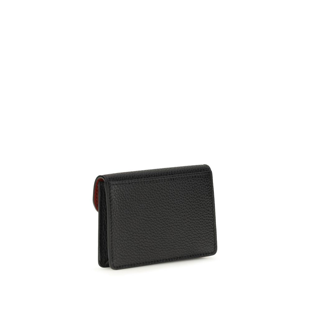 Hammered Calfskin Gancini Keyring Wallet