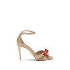 Beige Calf Leather Vara Stiletto Heel Sandals