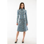 Multi‑Blue Cotton Dress