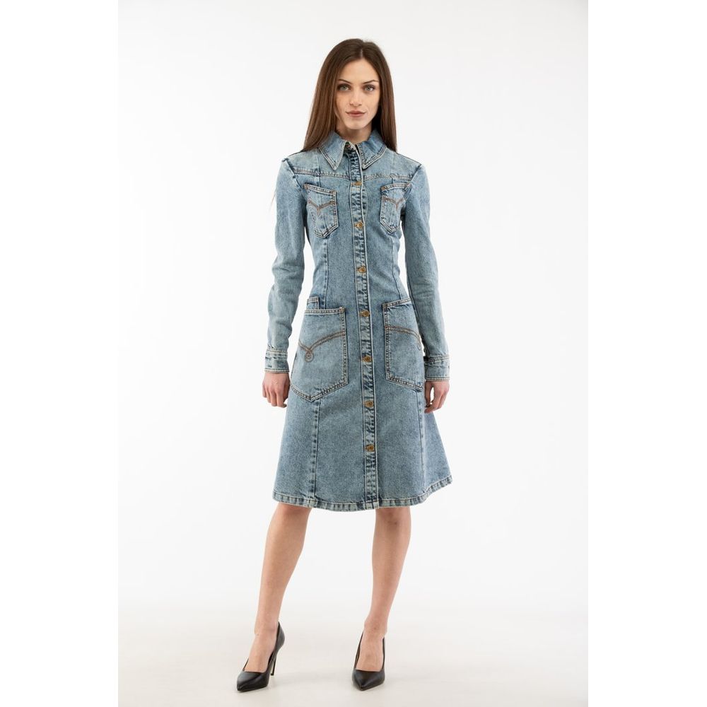 Multi‑Blue Cotton Dress