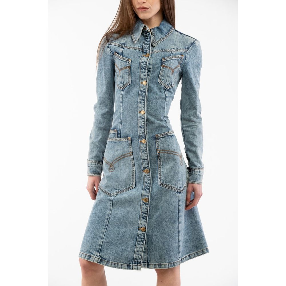 Multi‑Blue Cotton Dress