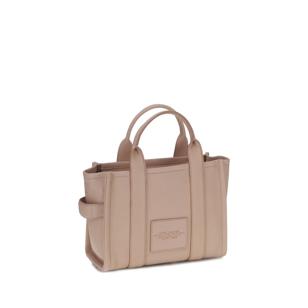 Small Multicolor Grained Leather Tote Handbag