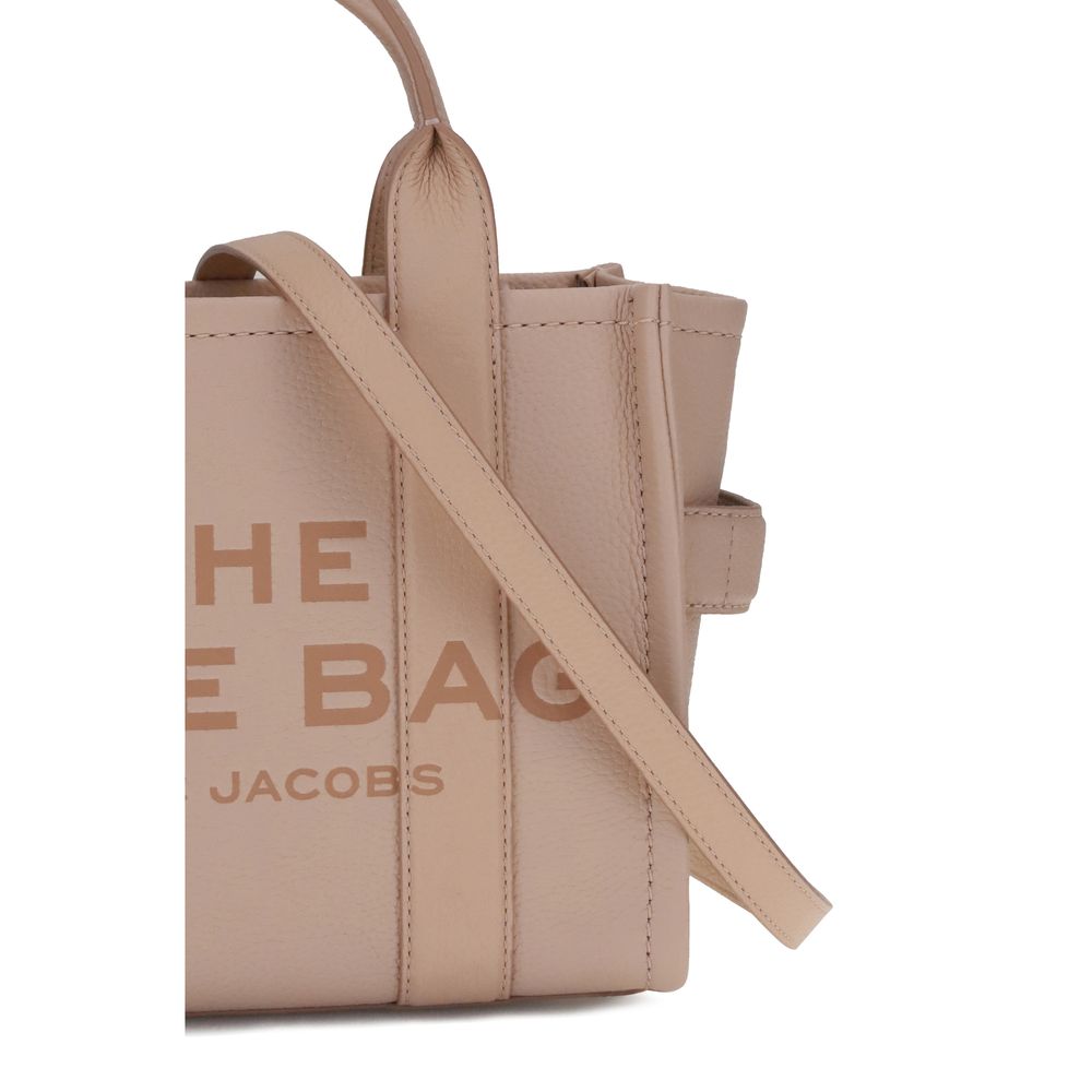 Small Multicolor Grained Leather Tote Handbag