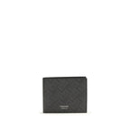 Hammered Calfskin and Coated Fabric Monogram Wallet