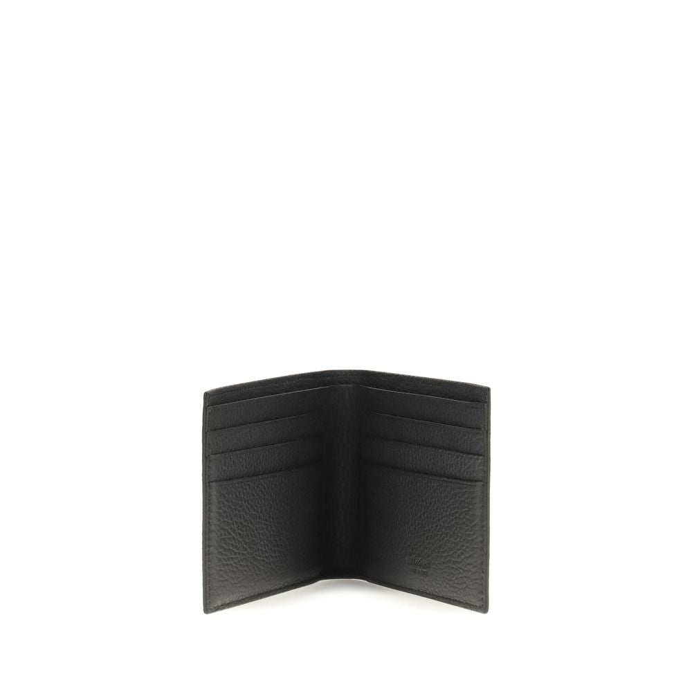 Hammered Calfskin and Coated Fabric Monogram Wallet
