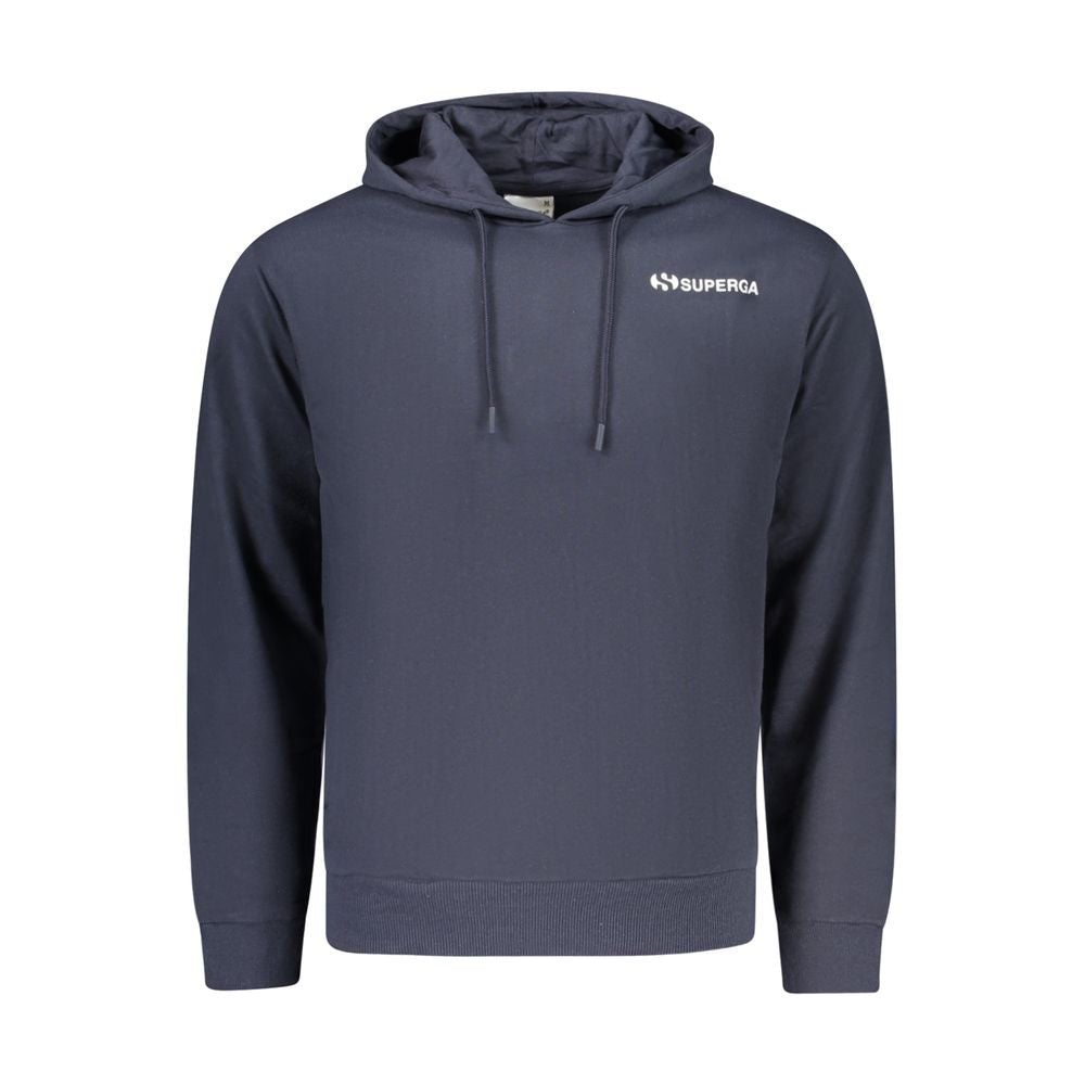 Cotton-Polyester Blue Hoodie