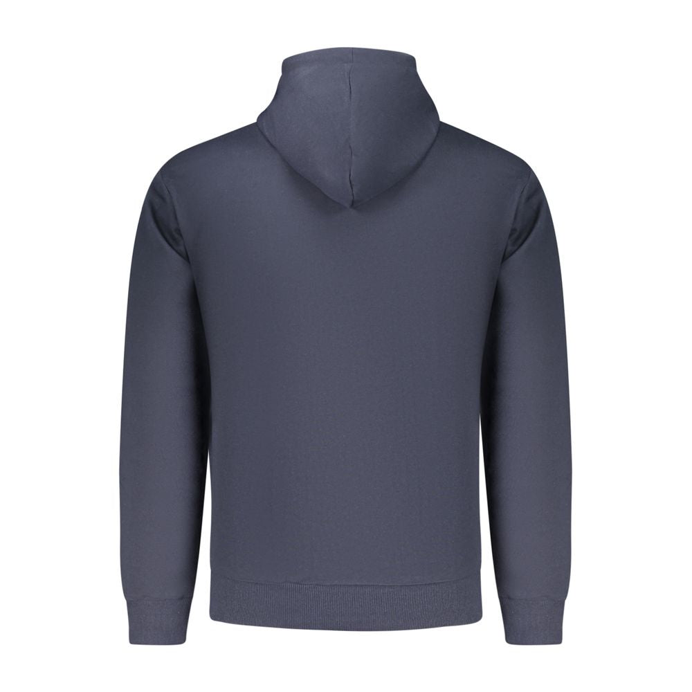 Cotton-Polyester Blue Hoodie