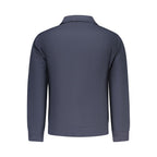Blue Cotton-Polyester Half-Zip Sweatshirt