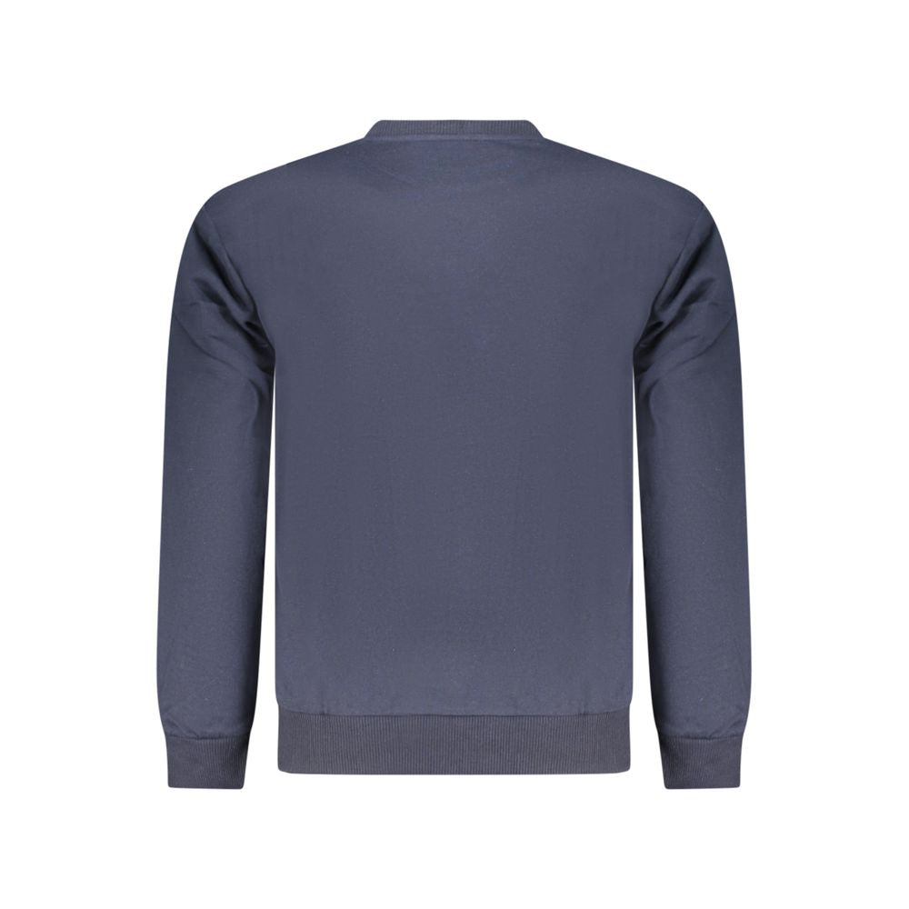 Blu Cotton-Polyester Crew Sweatshirt