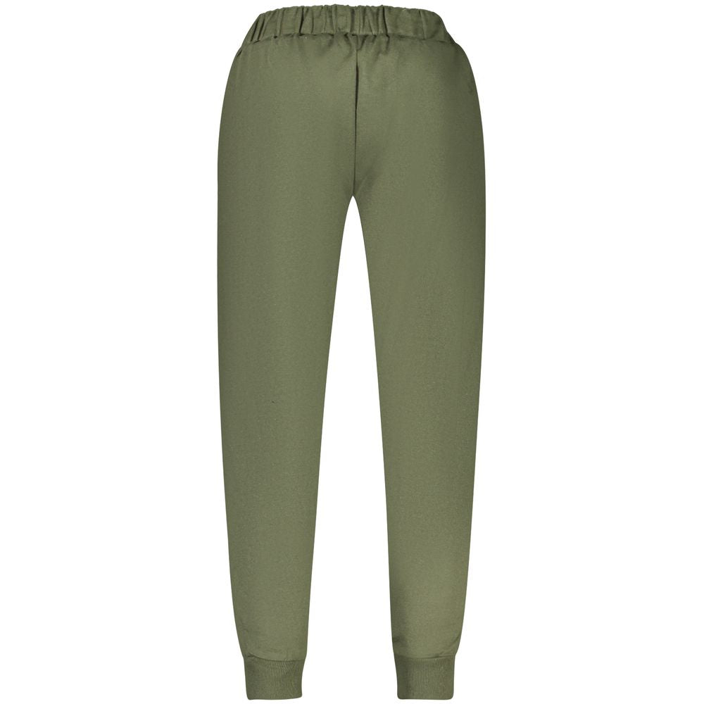 Green Cotton-Blend Track Pant