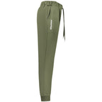 Green Cotton-Blend Track Pant