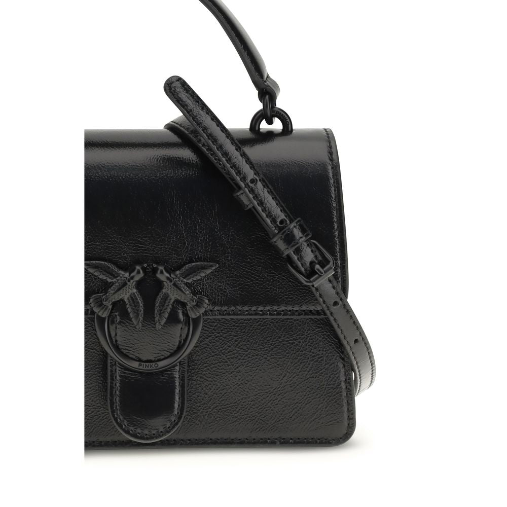 Mini Shiny Goatskin Love One Top Handbag