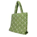 Green Cotton Terry Monogram Shoulder Bag