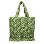 Green Cotton Terry Monogram Shoulder Bag