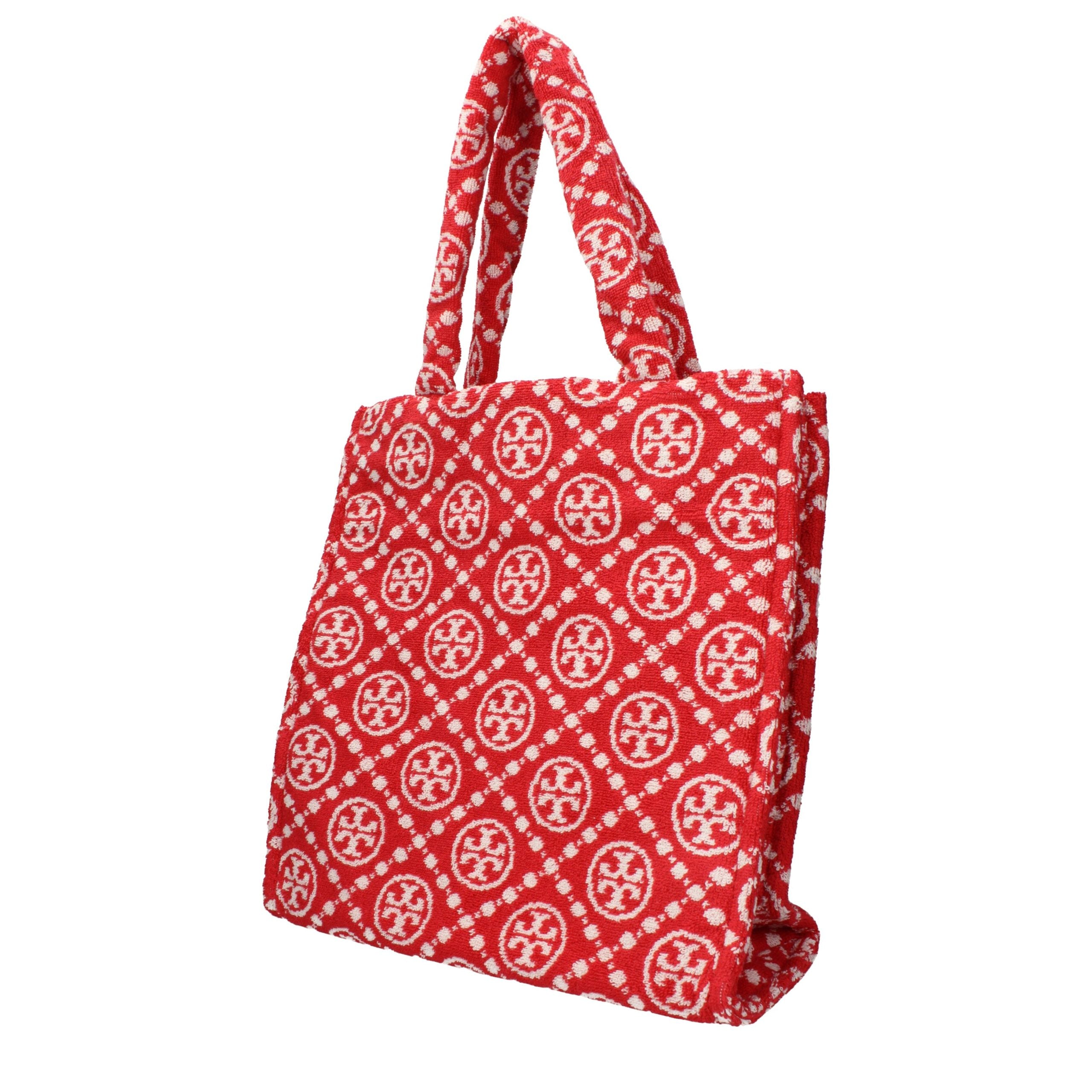 Red Cotton Terry Shoulder Bag