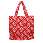 Red Cotton Terry Shoulder Bag