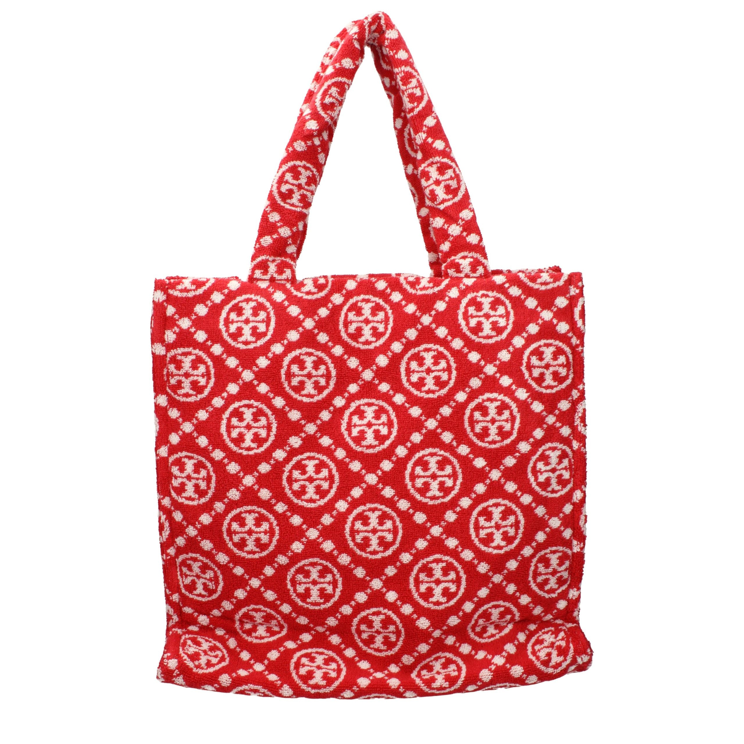 Red Cotton Terry Shoulder Bag