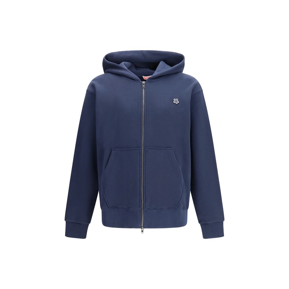 Boke Flower Embroidered Zip Hoodie
