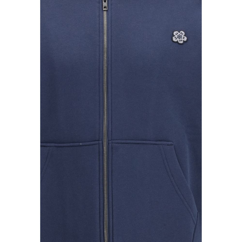 Boke Flower Embroidered Zip Hoodie