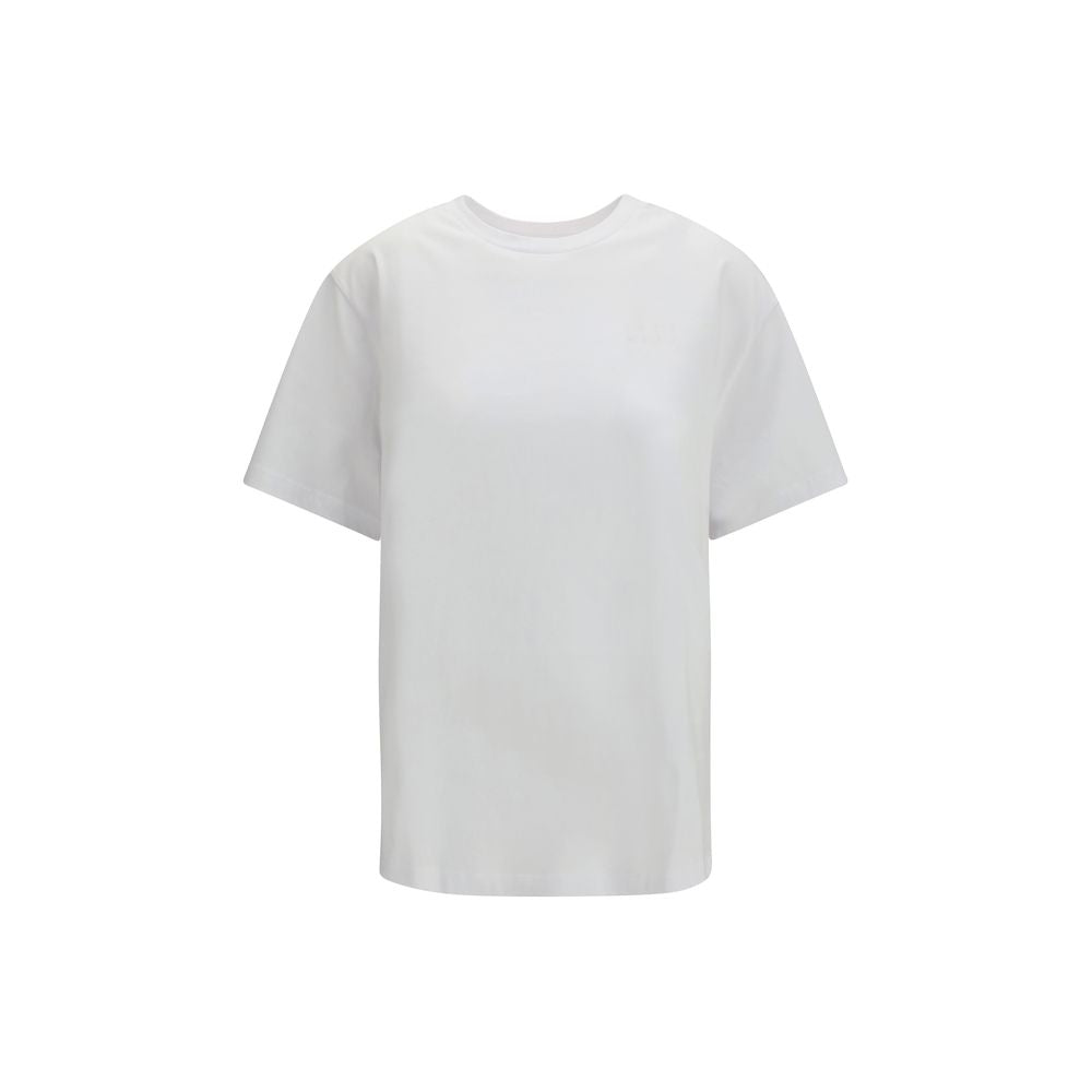 Oversized Cotton T-Shirt with Boke Flower Embroidery