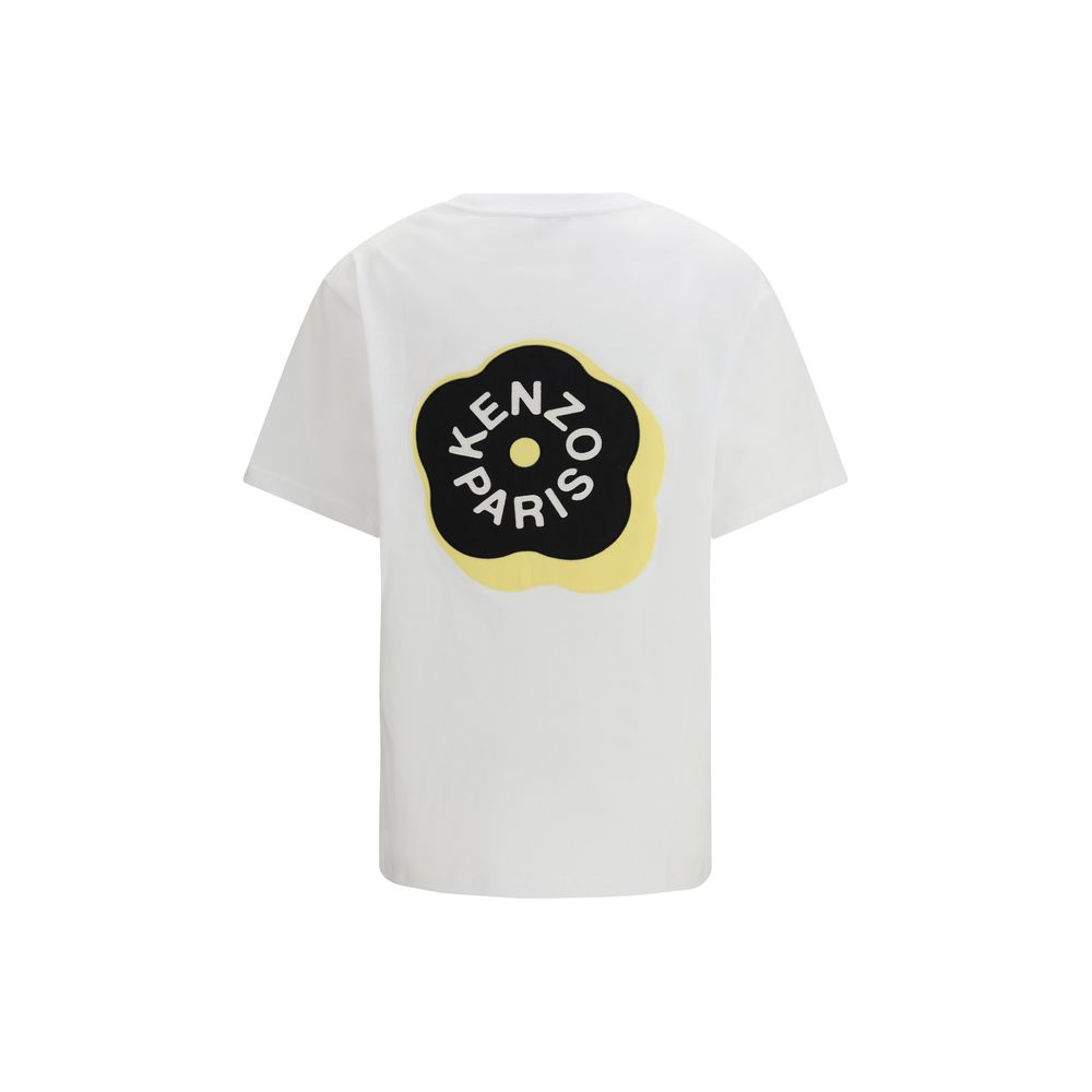 Oversized Cotton T-Shirt with Boke Flower Embroidery