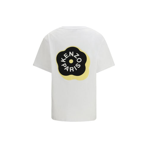 Oversized Cotton T-Shirt with Boke Flower Embroidery