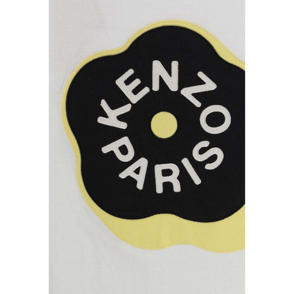 Oversized Cotton T-Shirt with Boke Flower Embroidery