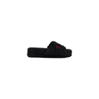 Plush Textile Platform Slippers