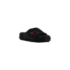 Plush Textile Platform Slippers