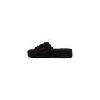 Plush Textile Platform Slippers