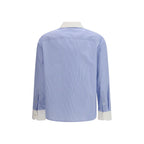 Blue Cotton Pattern Shirt