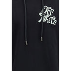 Black Cotton Pullover Hoodie