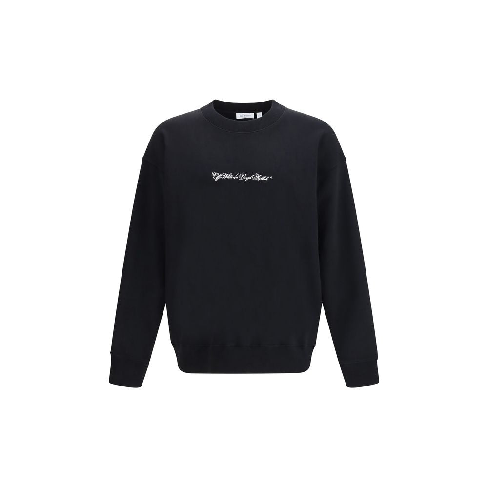 Script Arrow Cotton Crewneck Sweatshirt