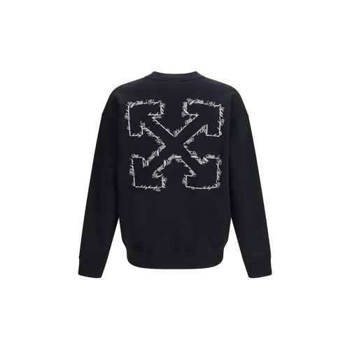 Cotton Script Arrow Crewneck Sweatshirt