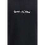 Script Arrow Cotton Crewneck Sweatshirt