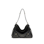 Large Voyou Shoulder Bag in Shiny Calfskin