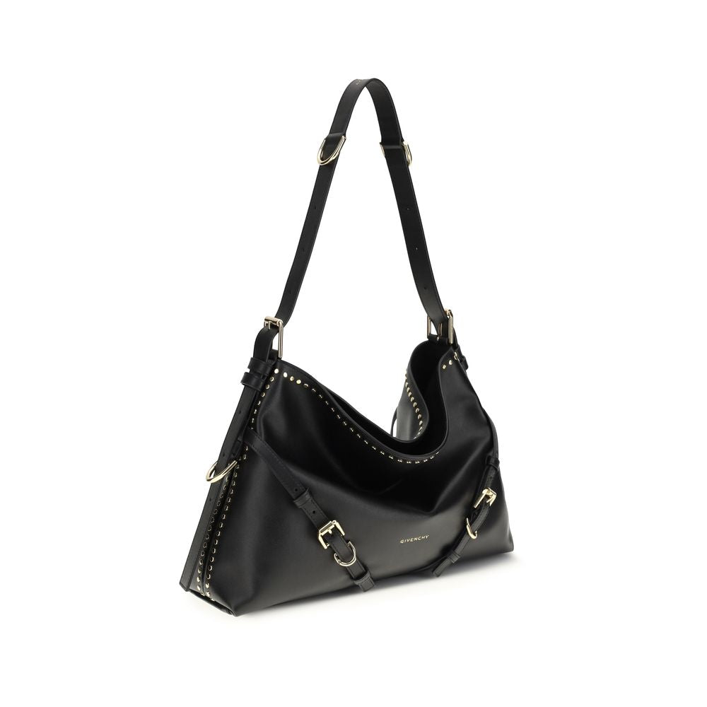 Large Voyou Shoulder Bag in Shiny Calfskin