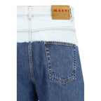 Bleached Cotton Straight-Leg Jeans