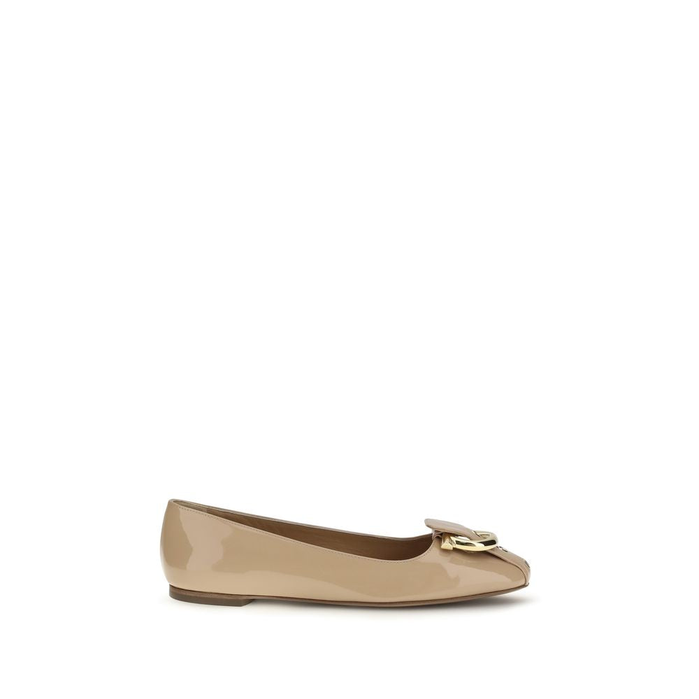 Calfskin Gancini Ballerinas